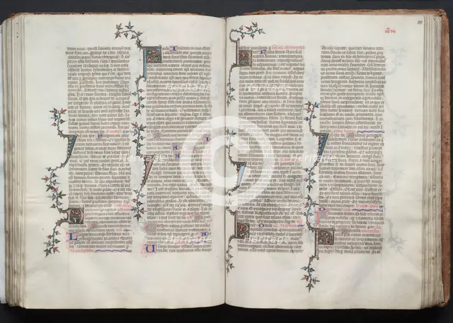 The Gotha Missal: Fol. 100r, Text, c. 1375. Creator: Master of the Boqueteaux (French); Workshop, and.