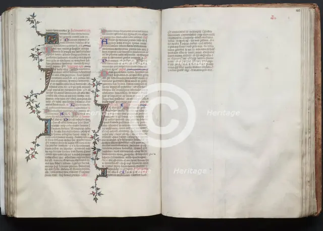 The Gotha Missal: Fol. 102r, Text, c. 1375. Creator: Master of the Boqueteaux (French); Workshop, and.