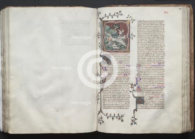 The Gotha Missal: Fol. 102v, Text, c. 1375. Creator: Master of the Boqueteaux (French); Workshop, and.