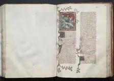 The Gotha Missal: Fol. 103r, St. Andrew Being Tied to the Cross, c. 1375. Creator: Master of the Boqueteaux (French); Workshop, and
