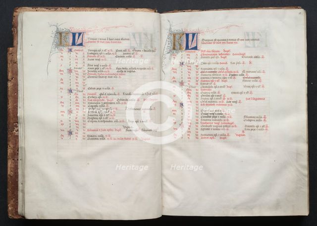 The Gotha Missal: Fol. 10r, Text , c. 1375. Creator: Master of the Boqueteaux (French); Workshop, and.