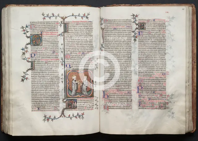 The Gotha Missal: Fol. 115r, Text, c. 1375. Creator: Master of the Boqueteaux (French); Workshop, and.