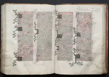 The Gotha Missal: Fol. 116r, Text, c. 1375. Creator: Master of the Boqueteaux (French); Workshop, and