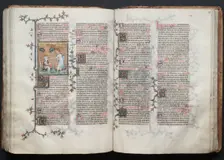 The Gotha Missal: Fol. 117r, Text, c. 1375. Creator: Master of the Boqueteaux (French); Workshop, and