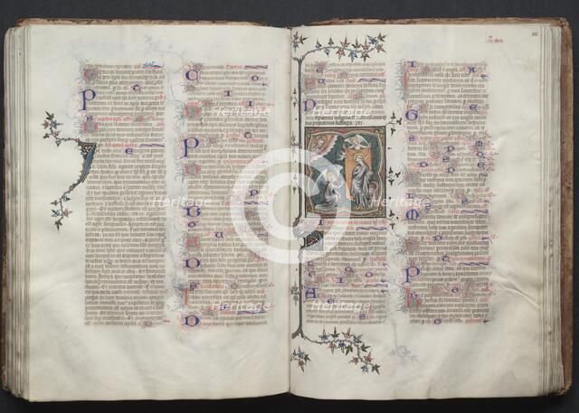 The Gotha Missal: Fol. 110r, The Annunciation, c. 1375. Creator: Master of the Boqueteaux (French); Workshop, and.