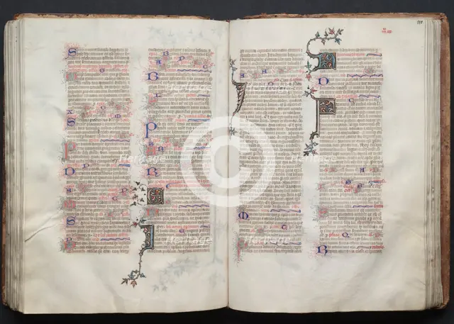 The Gotha Missal: Fol. 111r, Text, c. 1375. Creator: Master of the Boqueteaux (French); Workshop, and.