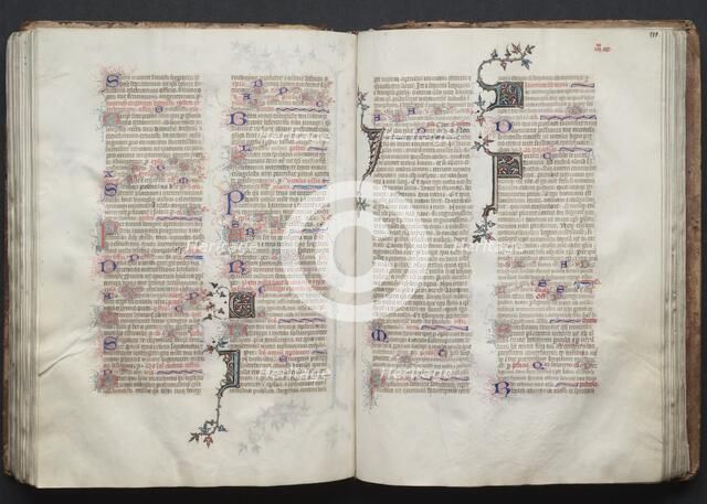 The Gotha Missal: Fol. 111r, Text, c. 1375. Creator: Master of the Boqueteaux (French); Workshop, and.
