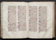 The Gotha Missal: Fol. 112r, Text, c. 1375. Creator: Master of the Boqueteaux (French); Workshop, and