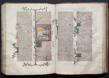 The Gotha Missal: Fol. 113v, The Birth of John the Baptist, c. 1375. Creator: Master of the Boqueteaux (French); Workshop, and