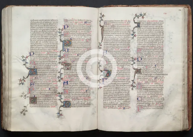 The Gotha Missal: Fol. 124r, Text, c. 1375. Creator: Master of the Boqueteaux (French); Workshop, and.
