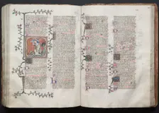 The Gotha Missal: Fol. 124v, The Archangel Michael, c. 1375. Creator: Master of the Boqueteaux (French); Workshop, and