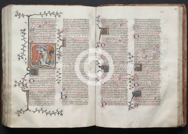 The Gotha Missal: Fol. 124v, The Archangel Michael, c. 1375. Creator: Master of the Boqueteaux (French); Workshop, and.