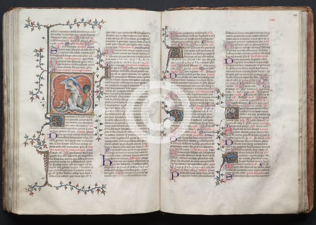 The Gotha Missal: Fol. 124v, The Archangel Michael, c. 1375. Creator: Master of the Boqueteaux (French); Workshop, and.