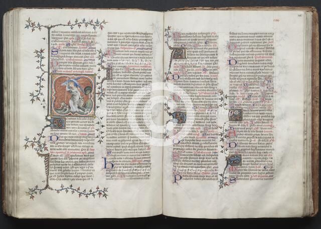 The Gotha Missal: Fol. 124v, The Archangel Michael, c. 1375. Creator: Master of the Boqueteaux (French); Workshop, and.