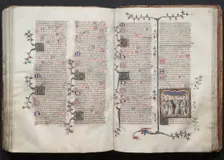 The Gotha Missal: Fol. 126v, Text, c. 1375. Creator: Master of the Boqueteaux (French); Workshop, and