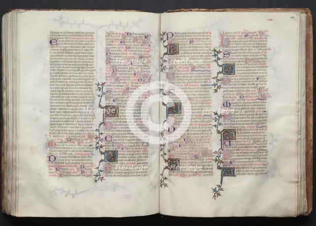 The Gotha Missal: Fol. 127v, Text, c. 1375. Creator: Master of the Boqueteaux (French); Workshop, and.