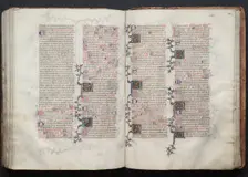 The Gotha Missal: Fol. 128r, Text, c. 1375. Creator: Master of the Boqueteaux (French); Workshop, and