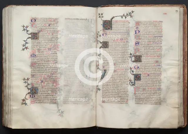 The Gotha Missal: Fol. 128v, Text, c. 1375. Creator: Master of the Boqueteaux (French); Workshop, and.