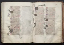 The Gotha Missal: Fol. 129r, Text, c. 1375. Creator: Master of the Boqueteaux (French); Workshop, and