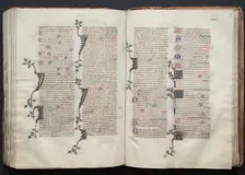 The Gotha Missal: Fol. 129v, Text, c. 1375. Creator: Master of the Boqueteaux (French); Workshop, and