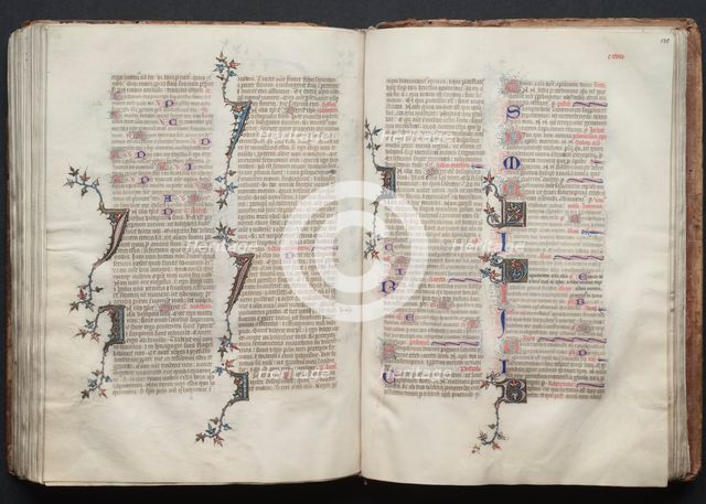 The Gotha Missal: Fol. 129v, Text, c. 1375. Creator: Master of the Boqueteaux (French); Workshop, and.