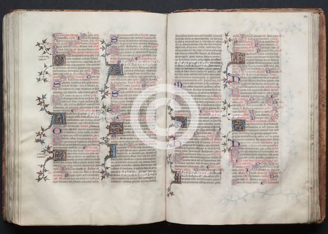 The Gotha Missal: Fol. 121v, Text, c. 1375. Creator: Master of the Boqueteaux (French); Workshop, and.