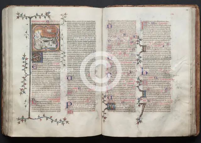 The Gotha Missal: Fol. 123r, Text, c. 1375. Creator: Master of the Boqueteaux (French); Workshop, and.