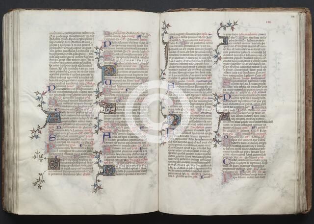 The Gotha Missal: Fol. 123v, Text, c. 1375. Creator: Master of the Boqueteaux (French); Workshop, and.