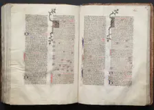 The Gotha Missal: Fol. 135r, Text, c. 1375. Creator: Master of the Boqueteaux (French); Workshop, and
