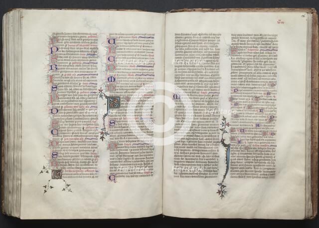 The Gotha Missal: Fol. 135v, Text, c. 1375. Creator: Master of the Boqueteaux (French); Workshop, and.