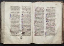 The Gotha Missal: Fol. 136v, Text, c. 1375. Creator: Master of the Boqueteaux (French); Workshop, and