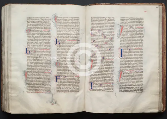 The Gotha Missal: Fol. 130v, Text, c. 1375. Creator: Master of the Boqueteaux (French); Workshop, and.