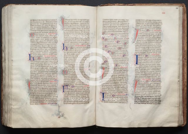 The Gotha Missal: Fol. 131r, Text, c. 1375. Creator: Master of the Boqueteaux (French); Workshop, and.