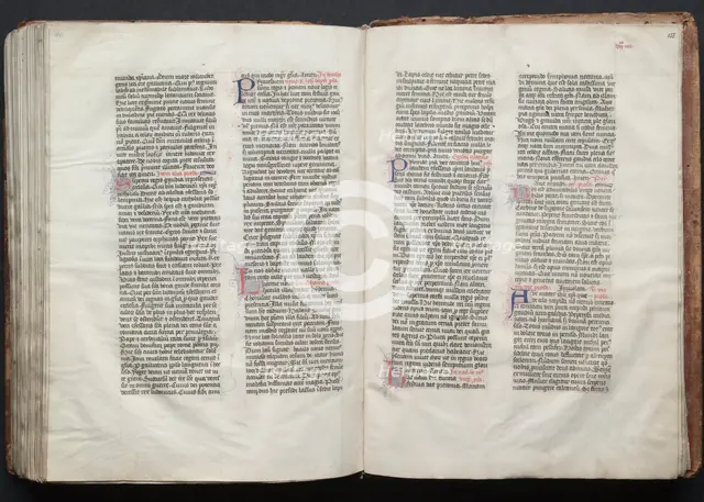 The Gotha Missal: Fol. 155r, Text, c. 1375. Creator: Master of the Boqueteaux (French); Workshop, and.