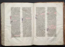 The Gotha Missal: Fol. 155v, Text, c. 1375. Creator: Master of the Boqueteaux (French); Workshop, and