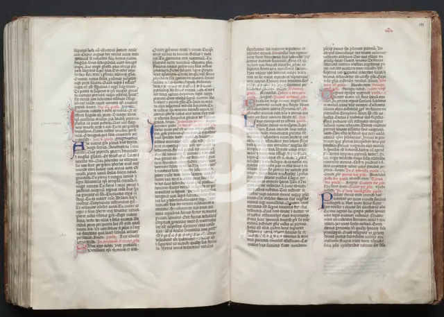The Gotha Missal: Fol. 155v, Text, c. 1375. Creator: Master of the Boqueteaux (French); Workshop, and.