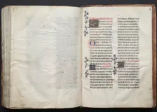 The Gotha Missal: Fol. 158v, Text, c. 1375. Creator: Master of the Boqueteaux (French); Workshop, and