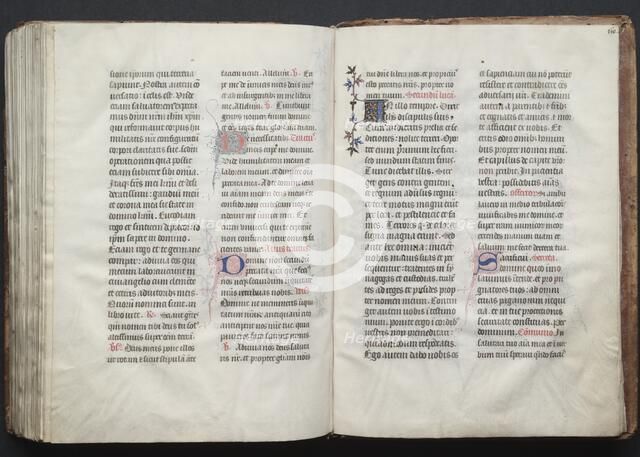 The Gotha Missal: Fol. 159v, Text, c. 1375. Creator: Master of the Boqueteaux (French); Workshop, and.