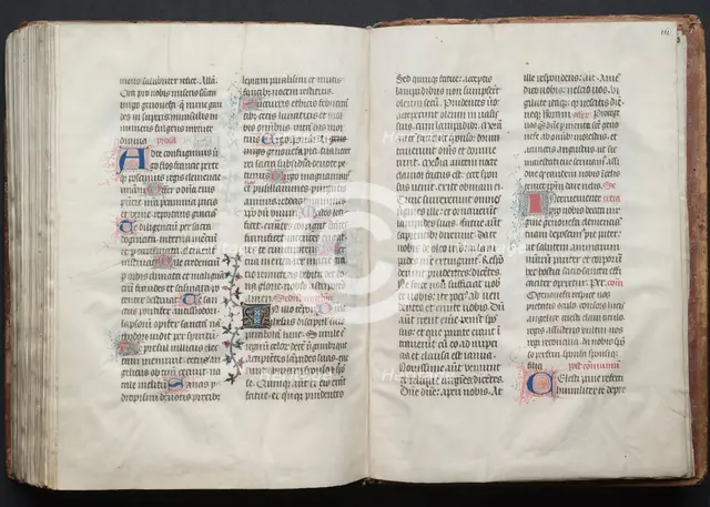 The Gotha Missal: Fol. 161v, Text, c. 1375. Creator: Master of the Boqueteaux (French); Workshop, and.