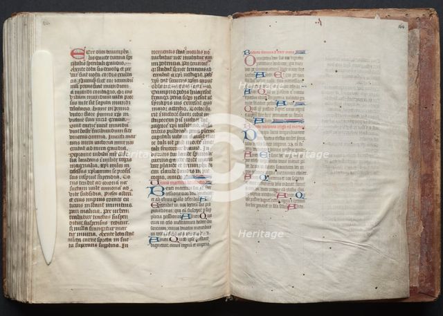 The Gotha Missal: Fol. 163v, Text, c. 1375. Creator: Master of the Boqueteaux (French); Workshop, and.
