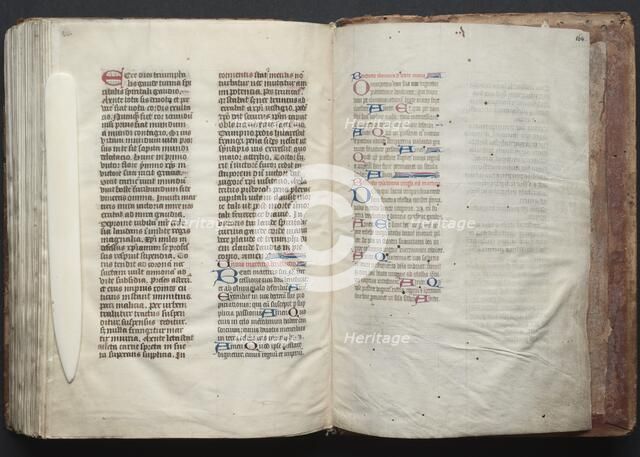 The Gotha Missal: Fol. 163v, Text, c. 1375. Creator: Master of the Boqueteaux (French); Workshop, and.