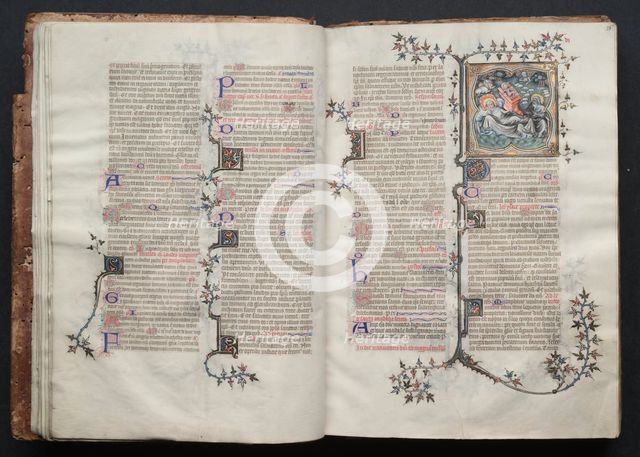 The Gotha Missal: Fol. 16r, Nativity, c. 1375. Creator: Master of the Boqueteaux (French); Workshop, and.