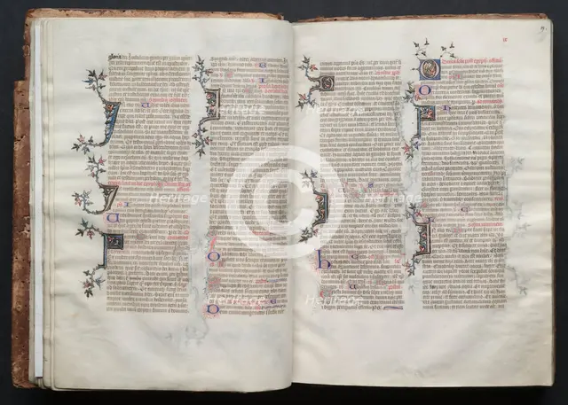 The Gotha Missal: Fol. 18v, Text, c. 1375. Creator: Master of the Boqueteaux (French); Workshop, and.