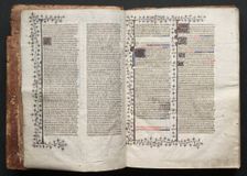 The Gotha Missal: Fol. 1v, Text , c. 1375. Creator: Master of the Boqueteaux (French); Workshop, and