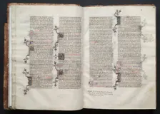The Gotha Missal: Fol. 21v, Text, c. 1375. Creator: Master of the Boqueteaux (French); Workshop, and