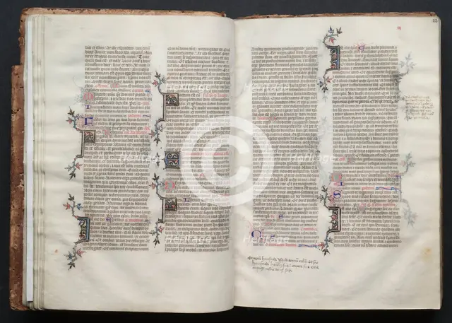 The Gotha Missal: Fol. 21v, Text, c. 1375. Creator: Master of the Boqueteaux (French); Workshop, and.