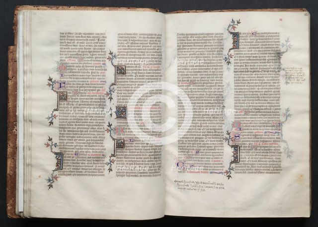 The Gotha Missal: Fol. 21v, Text, c. 1375. Creator: Master of the Boqueteaux (French); Workshop, and.