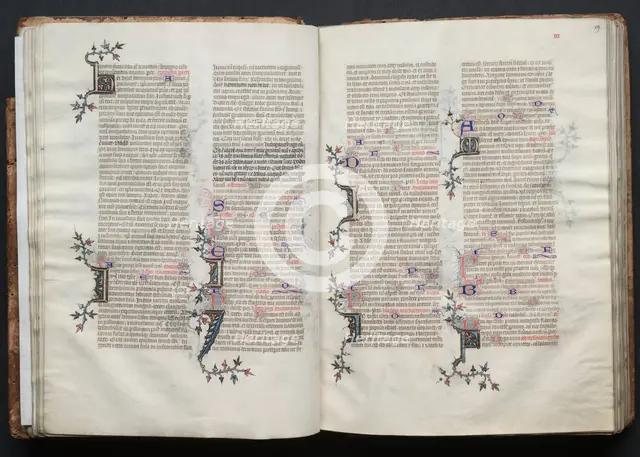 The Gotha Missal: Fol. 28v, Text, c. 1375. Creator: Master of the Boqueteaux (French); Workshop, and.