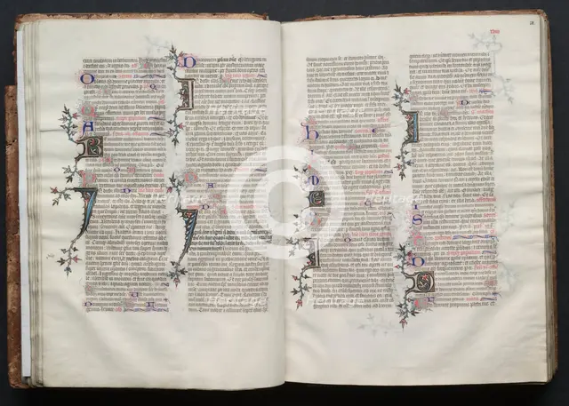The Gotha Missal: Fol. 28r, Text, c. 1375. Creator: Master of the Boqueteaux (French); Workshop, and.