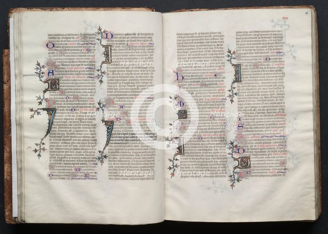 The Gotha Missal: Fol. 28r, Text, c. 1375. Creator: Master of the Boqueteaux (French); Workshop, and.